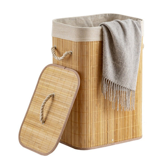 Panier à Linge en Bambou Bac Foldy