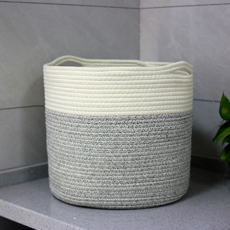 Petite Panière à Linge Tressé Grise