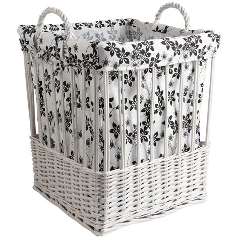 Panier à Linge en Osier Rectangulaire Vichy ( lot de 2 )