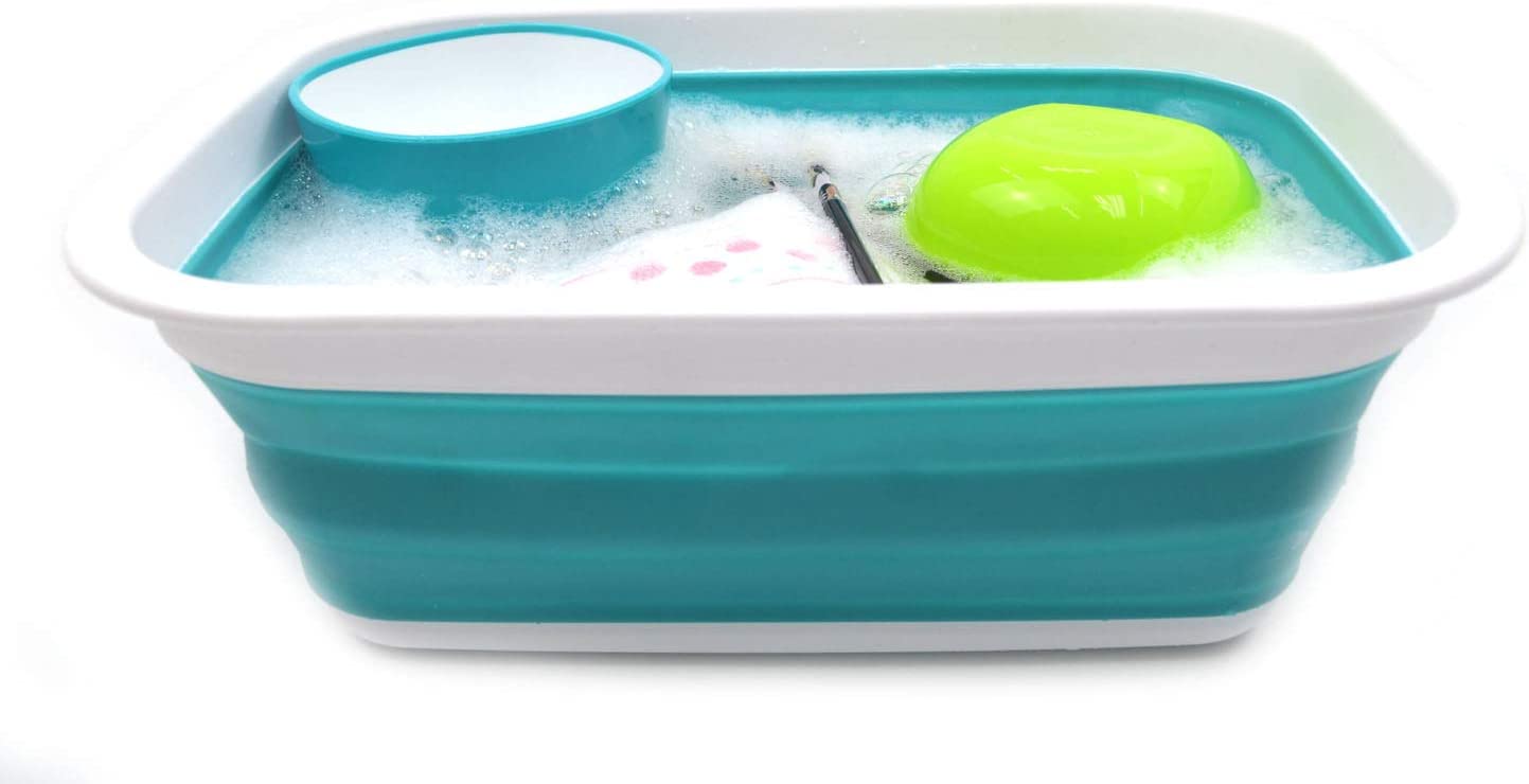 Panier à Linge Plastique Pliable Vert