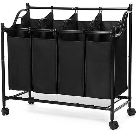 Chariot à Linge en cadre métal avec 4 sacs