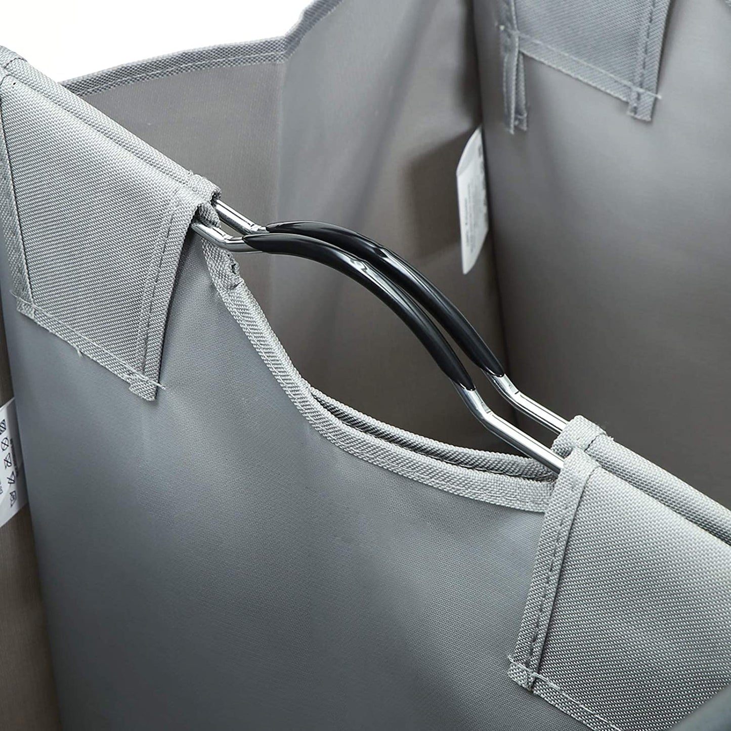 double Sac gris de chariot à linge