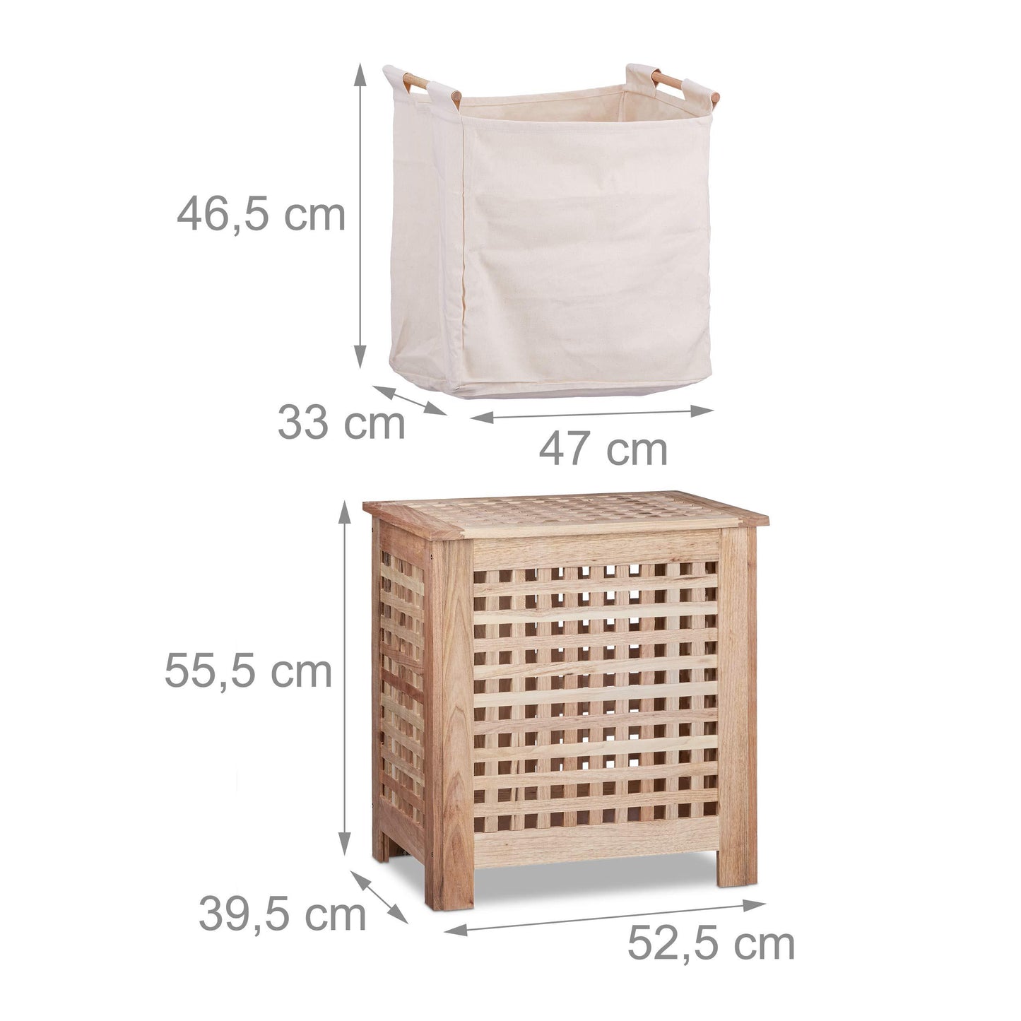 Coffre à Linge en Bois de Noyer avec Couvercle