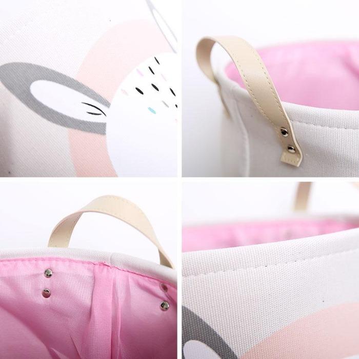 tissu oxford corbeille a linge bebe fille