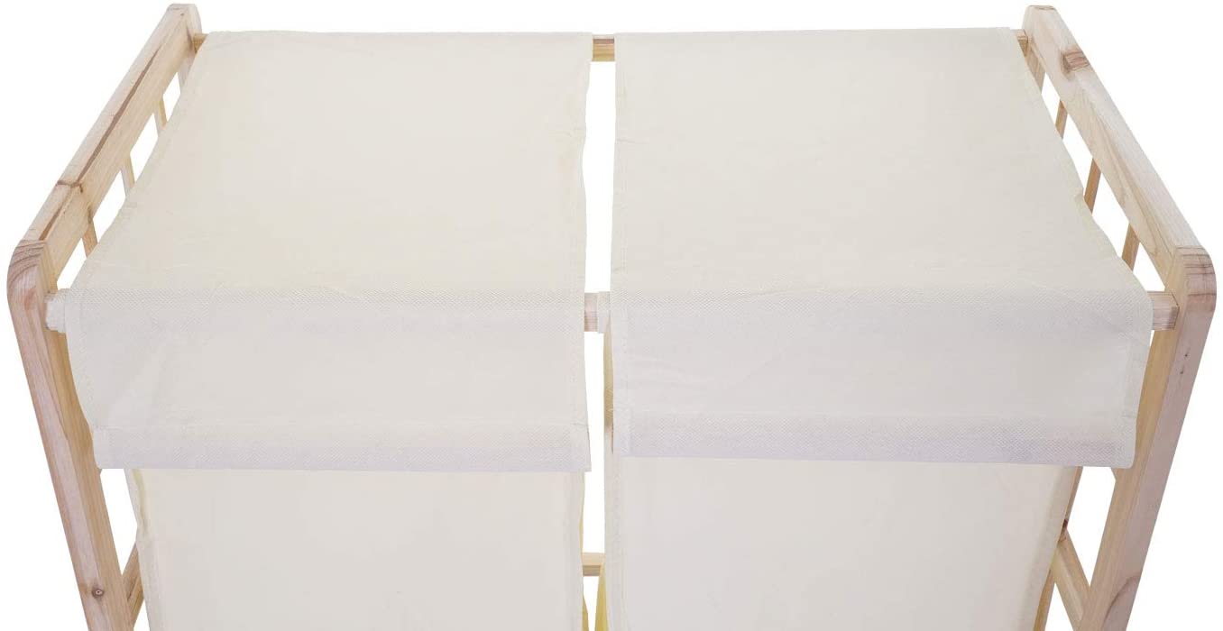 coffre à Linge en Sapin 2 Compartiments
