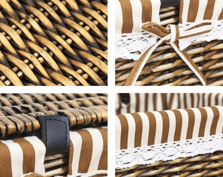 osier et doublure de panier linge osier
