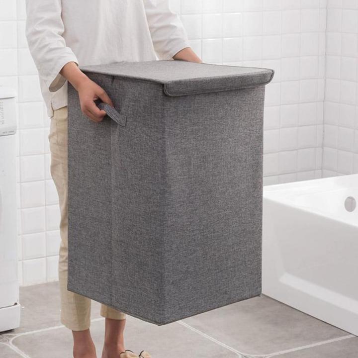 Grand Panier à Linge Rectangulaire gris