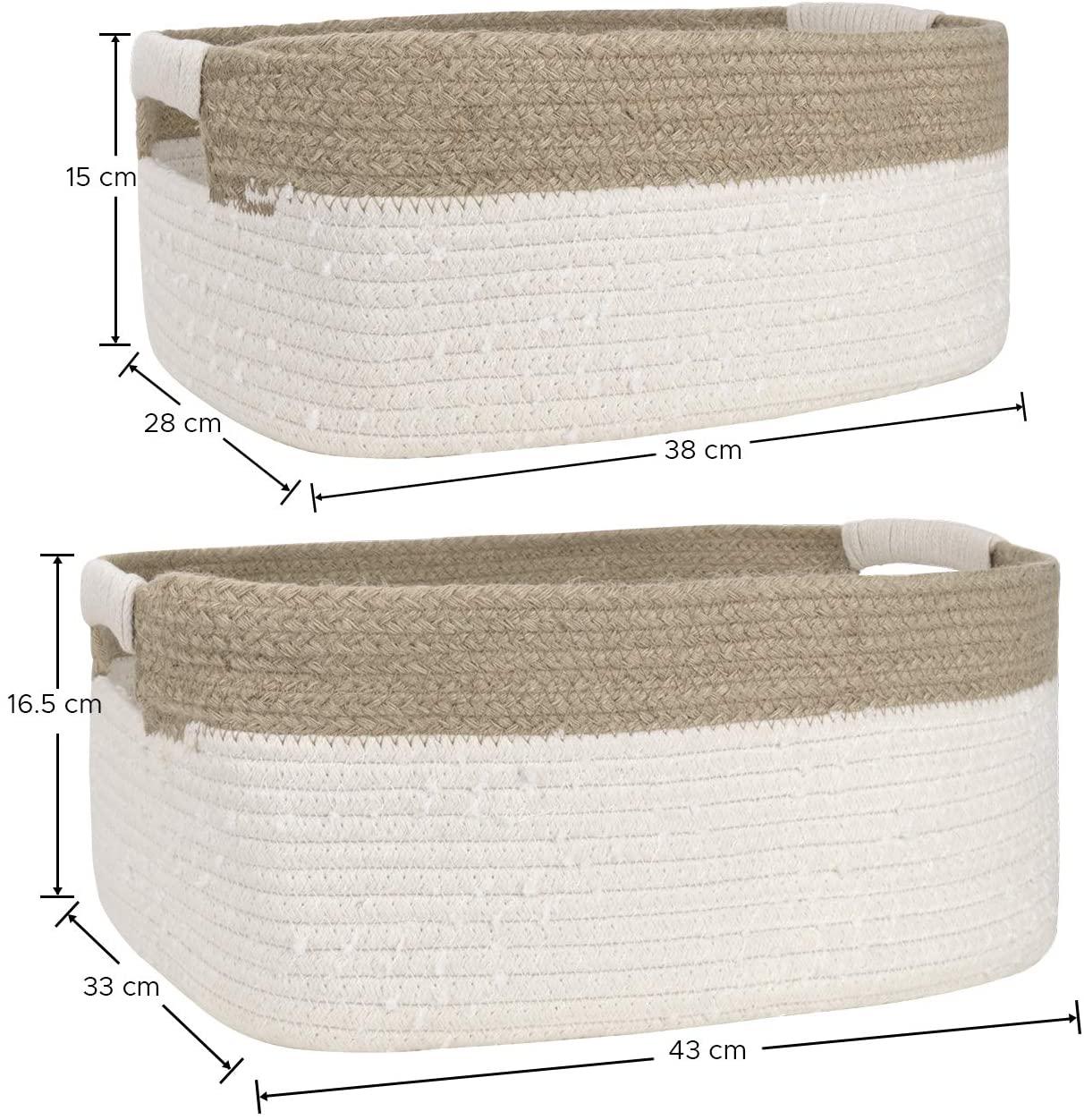 duo de Corbeilles à Linge Tressées