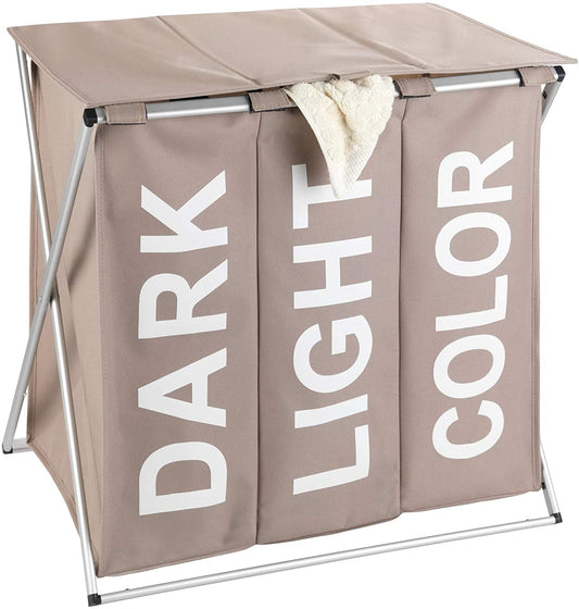 Panier à Linge Pliable 3 Compartiments