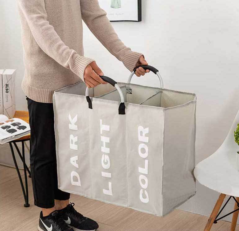 bac de transport linge 3 compartiments