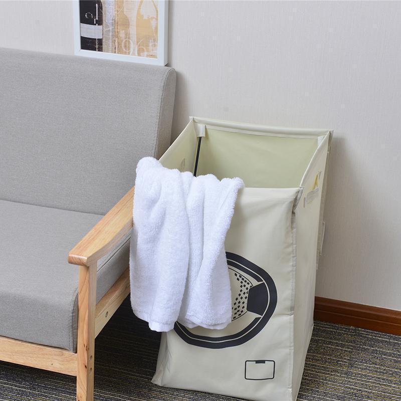 corbeille à linge beige machine