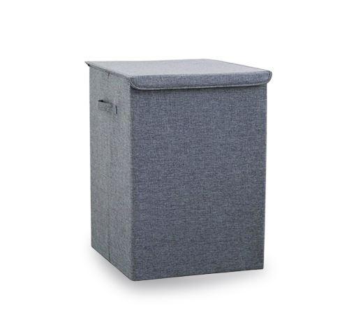 Panier Linge Couvercle en Lin Gris taille M