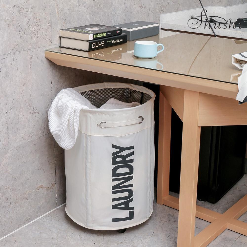 Panier Linge Roulette Beige Multi Capacité