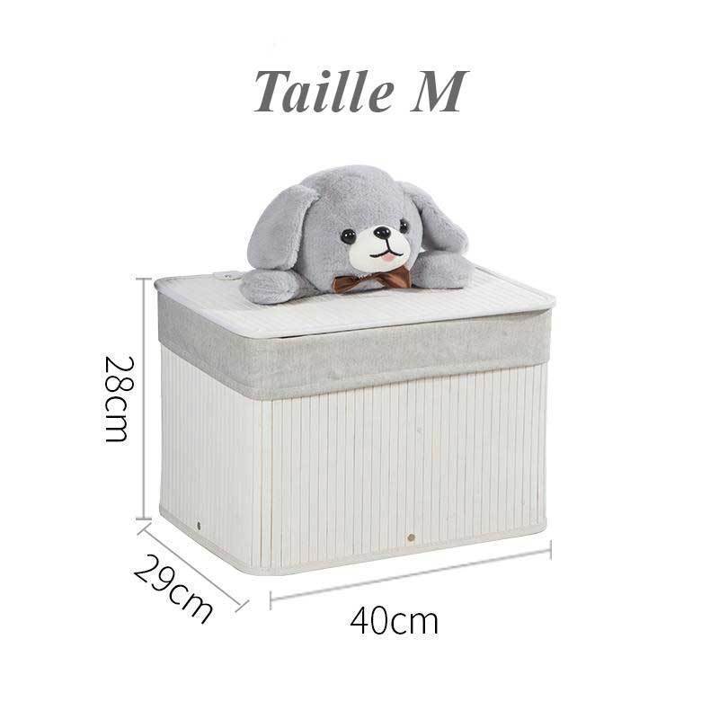 panier à linge bambou bébé ourson taille M