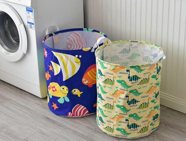 Panier de linge de bébé dinosaure et poissons
