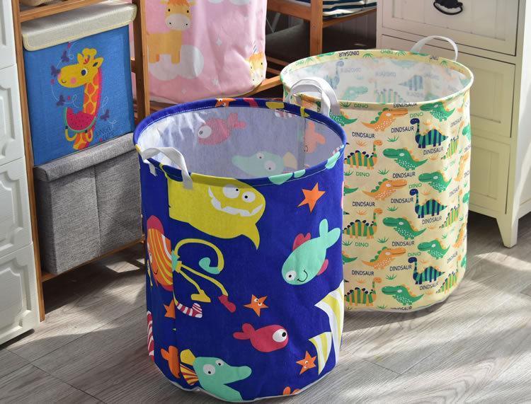 Panier à linge de bebe poisson et dinosaure
