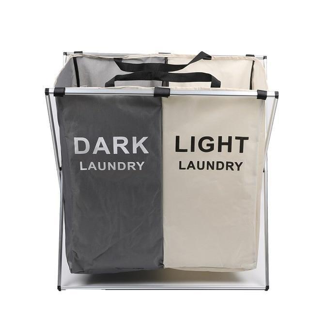 Panier Linge 2 Compartiments Trieur 3 Couleurs