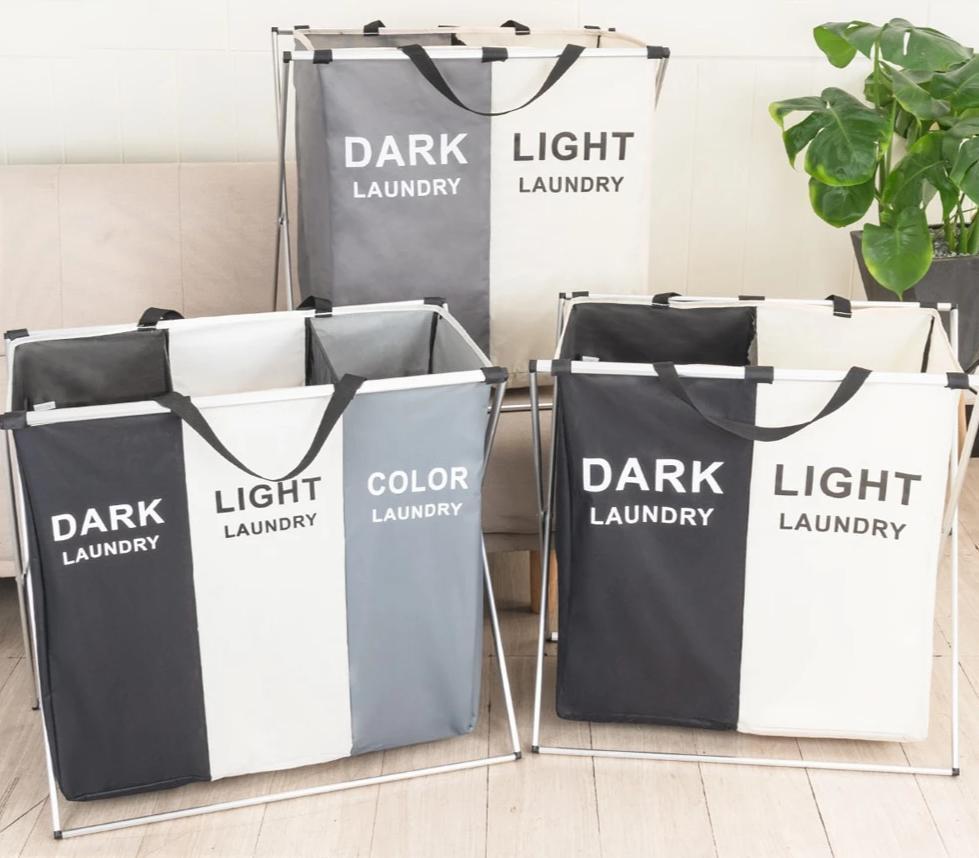 Paniers Linge 3 Compartiments Trieurs 3 Couleurs