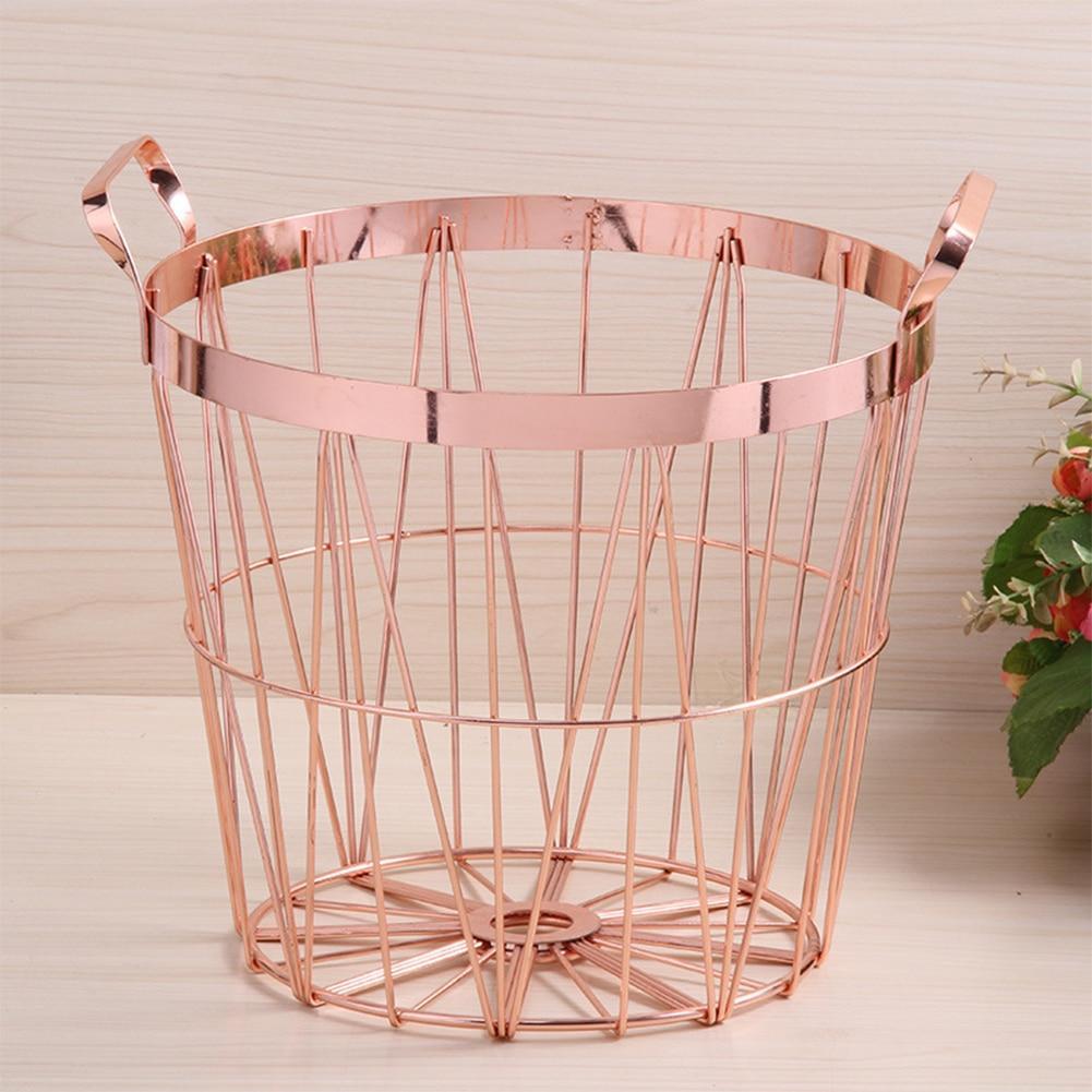 panier à linge en acier rose