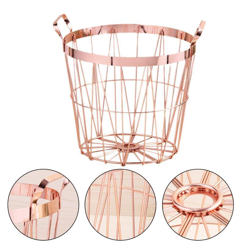 panier d'acier rose