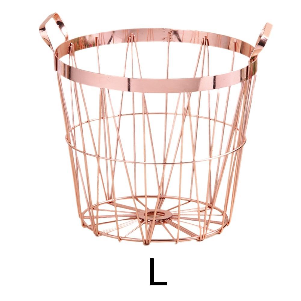 panier design en acier rose taille L