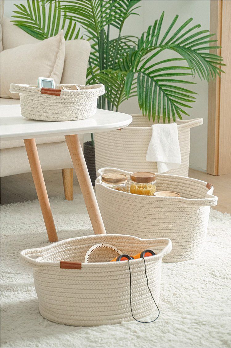 panier à linge design blanc