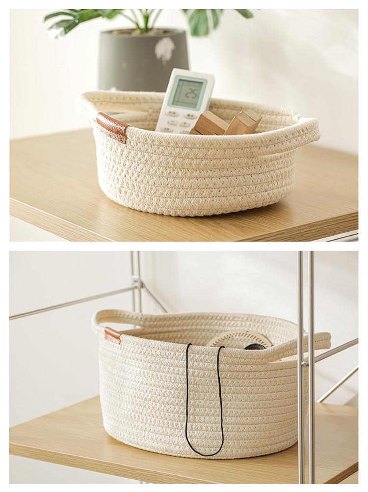 Xizihe fabric storage basket Japanese desktop storage box sundries small basket cosmetics finishing woven storage basket