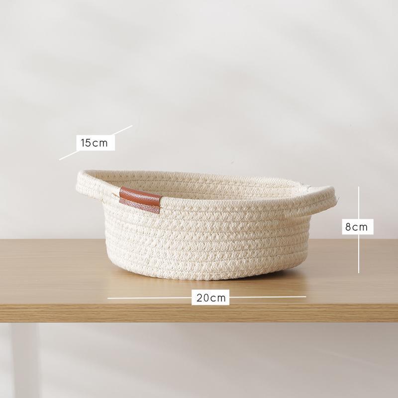 panière taille salle au crochet blanc