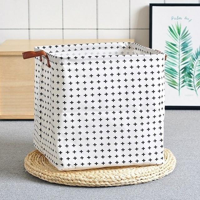 panier à linge design cube blanc