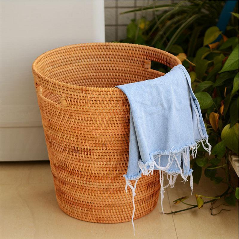 Panier Linge design en Bambou Tressé Main