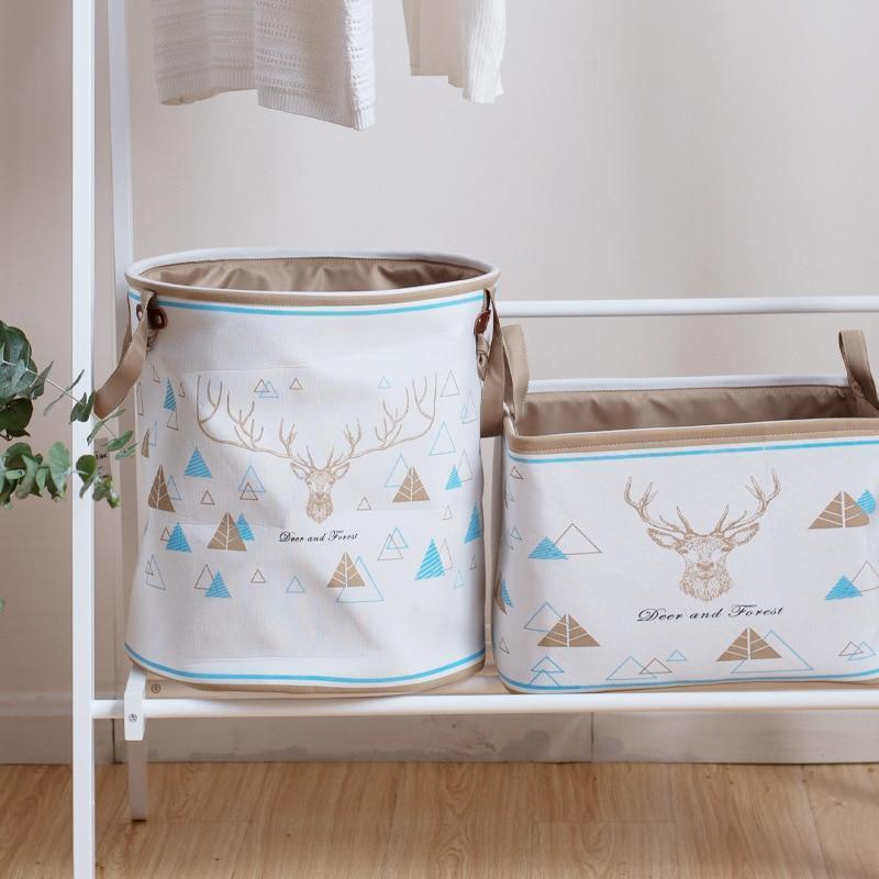 panier de rangement à linge blanc