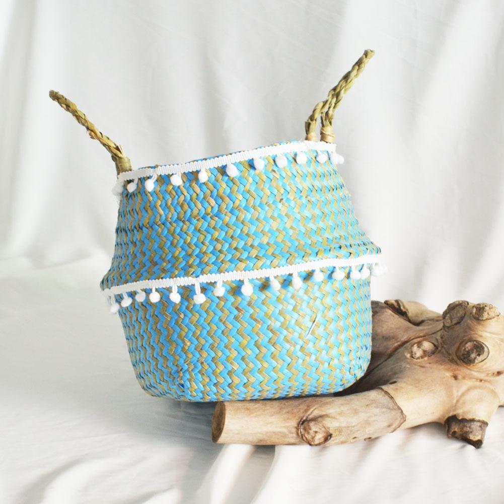 Panier de Linge Tressé à la main AZUR