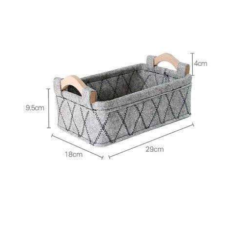 panier contemporain feutre gris petite taille