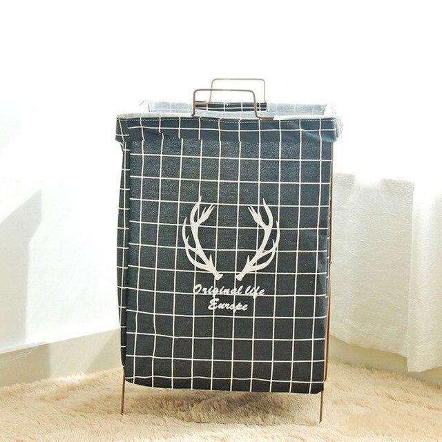 Panier à Linge Scandinave Pliable Noir