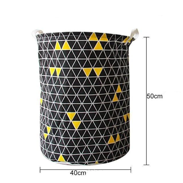 panier à linge design contemporain noir triangle