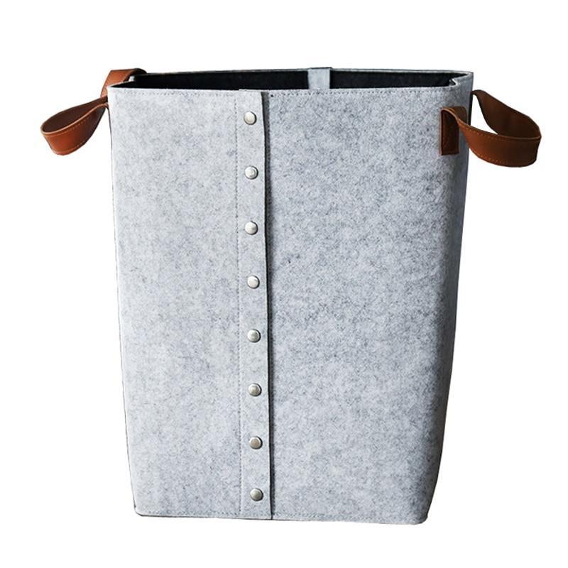 panier de rangement feutre gris