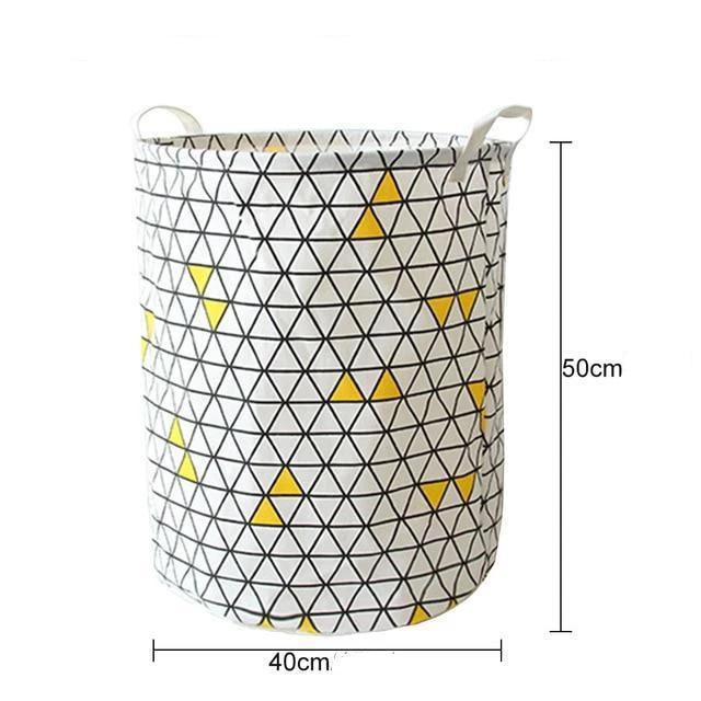 panier contemporain blanc triangles