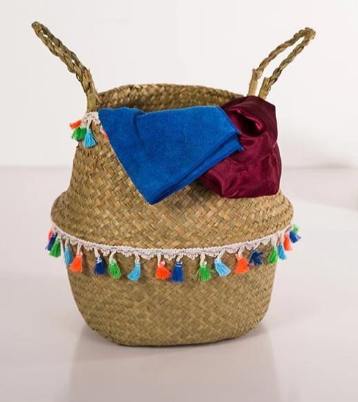 Panier Design Pompons Aztèques