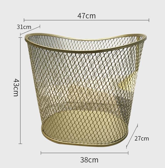 Panier Design Couleur Or Ovalis