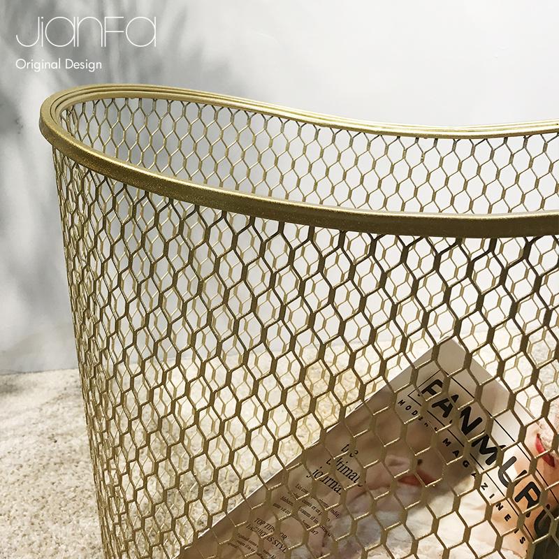 Panier Design Couleur Or Ovalis