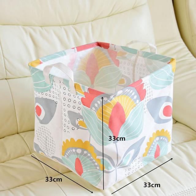 Panier à Linge Cube Design Orchidée Pastels
