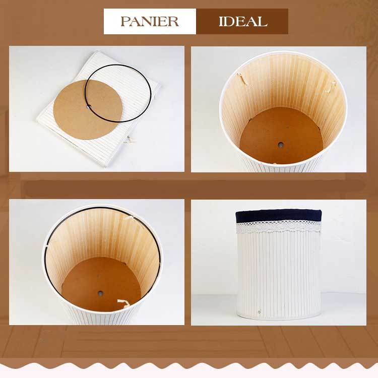panier à linge pliable en bambou