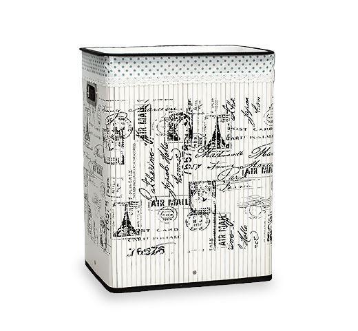 Panier à Linge en Bambou Blanc