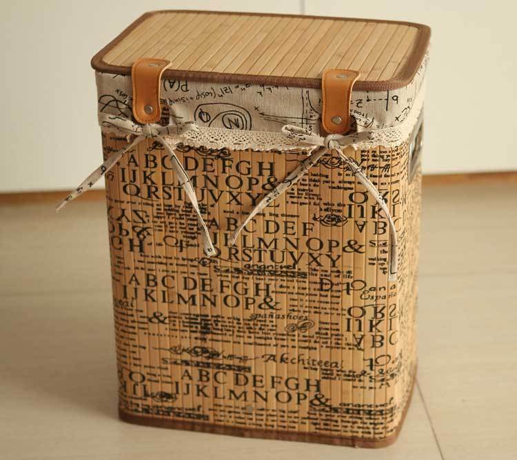panier de rangement en bambou