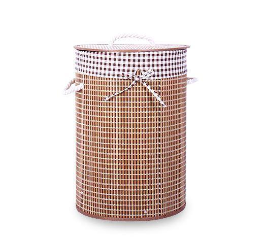panier linge bambou rond