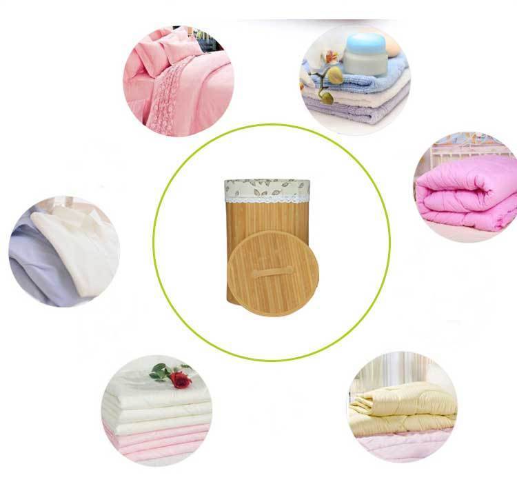 bac à linge pour salle de bain en bambou