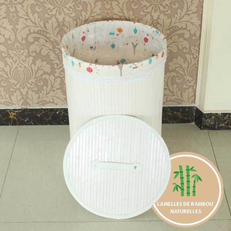 Panier à Linge en Bambou Salle de Bain Chic