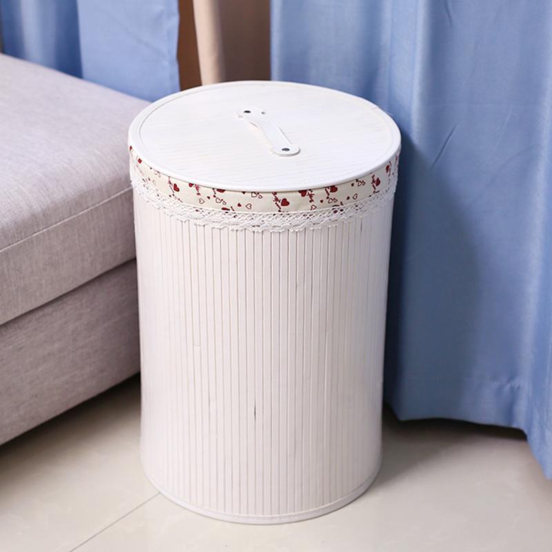panier en bambou blanc