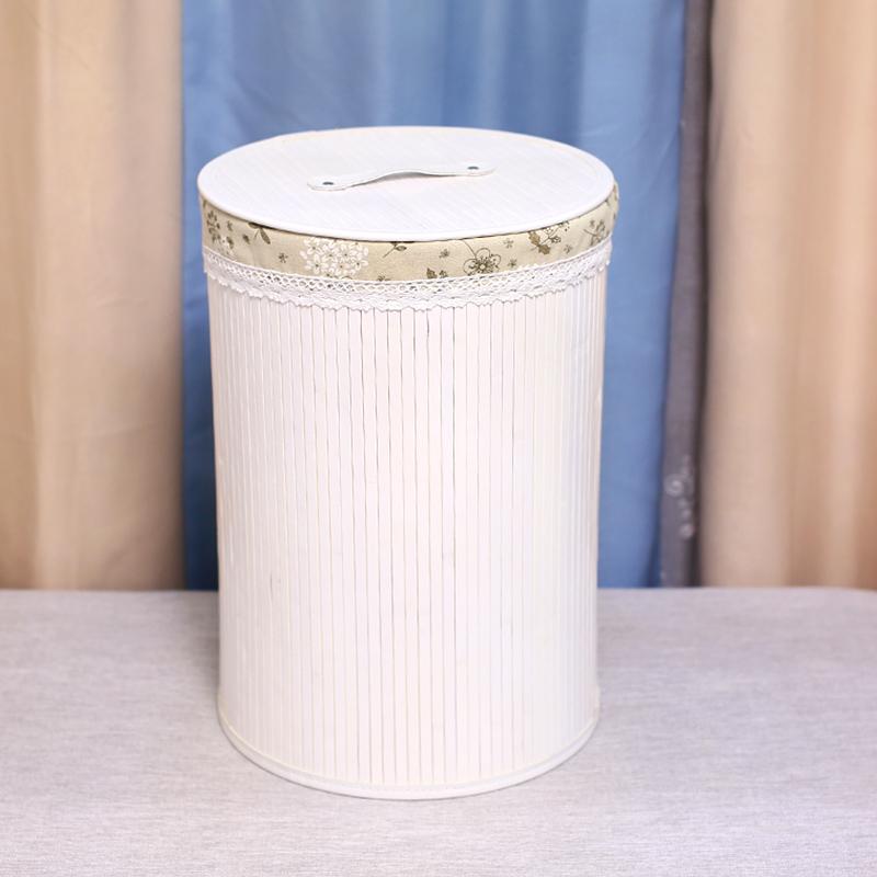 panier en bambou de salle de bain