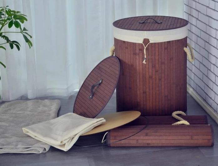 panier à linge bambou salle de bain